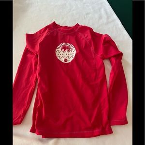 GAP kids red rash guard
